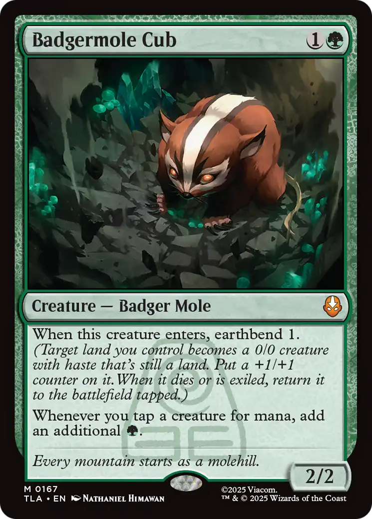 Badgermole Cub - Mythic Creature — Badger Mole card from Avatar: The Last Airbender