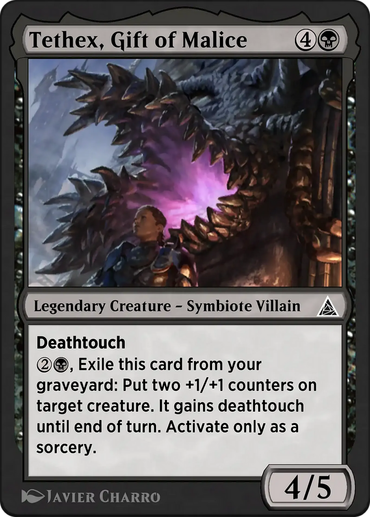 Venom, Evil Unleashed - Common Legendary Creature — Symbiote Villain card from Through the Omenpaths