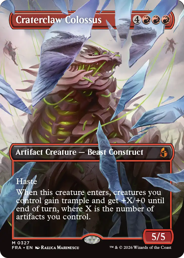 Craterclaw Colossus - Mythic Artifact Creature — Beast Construct card from Reality Fracture