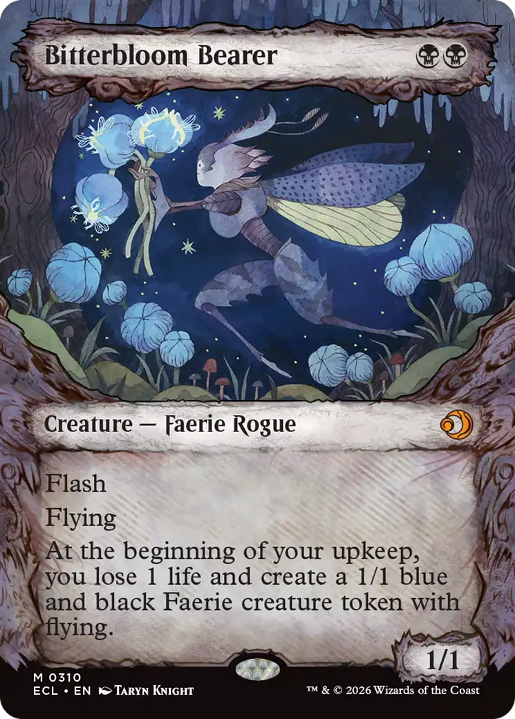 Bitterbloom Bearer - Mythic Creature — Faerie Rogue card from Lorwyn Eclipsed