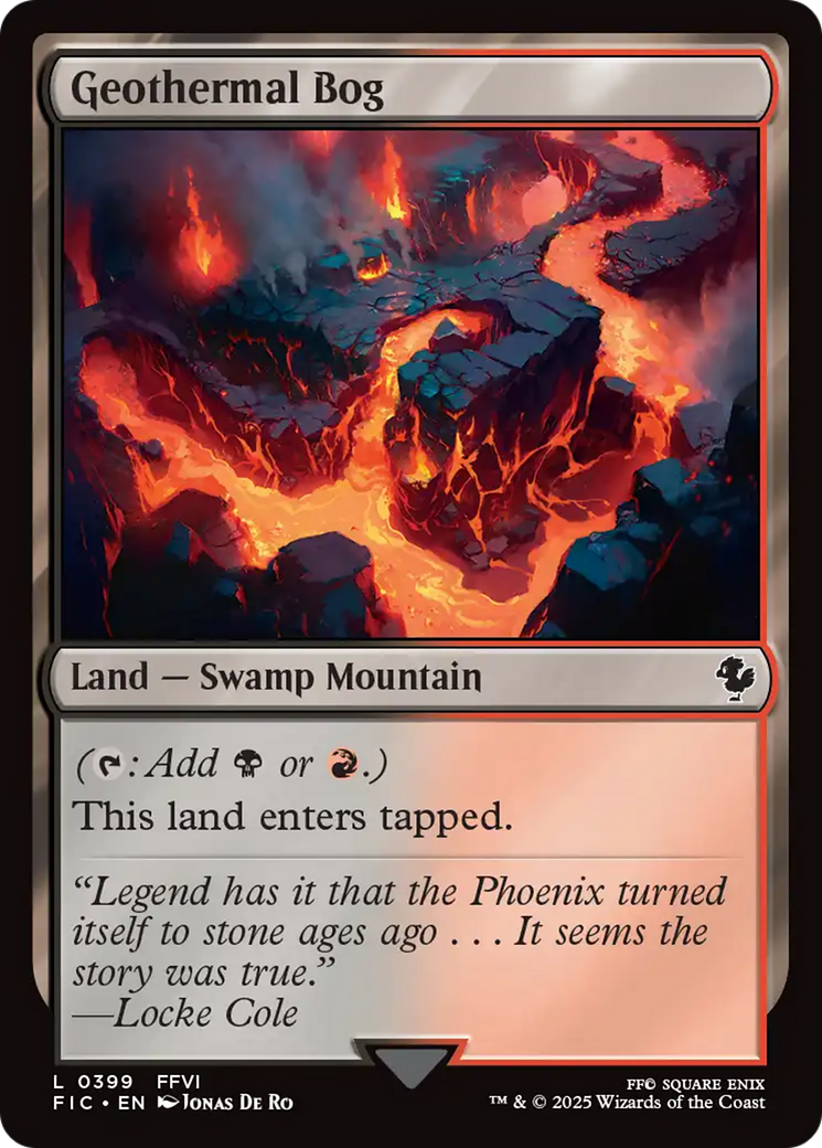 Geothermal Bog - Common Land — Swamp Mountain card from Final Fantasy Commander