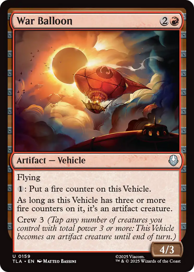 War Balloon - Uncommon Artifact — Vehicle card from Avatar: The Last Airbender
