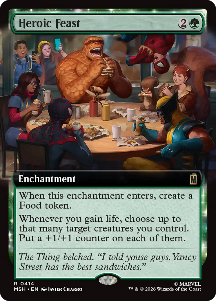 Heroic Feast - Rare Enchantment card from Marvel Super Heroes