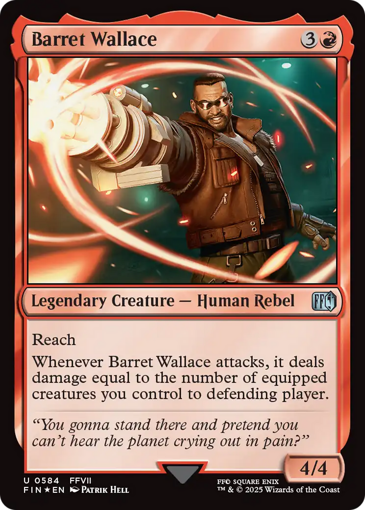 Barret Wallace - Uncommon Legendary Creature — Human Rebel card from Final Fantasy