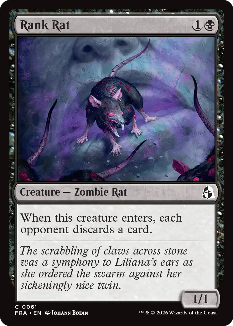 Rank Rat - Common Creature — Zombie Rat card from Reality Fracture