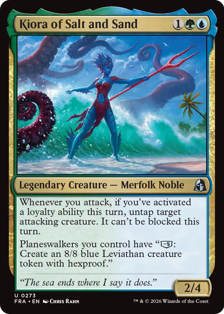 Kiora of Salt and Sand - Uncommon Legendary Creature — Merfolk Noble card from Reality Fracture