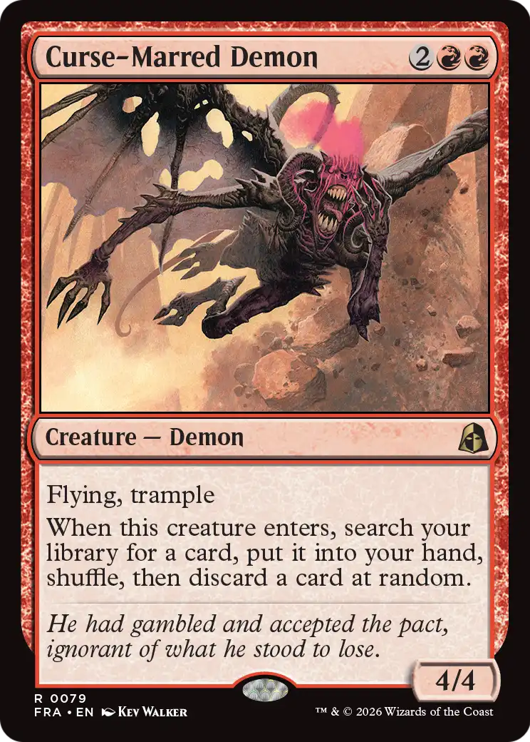 Curse-Marred Demon - Rare Creature — Demon card from Reality Fracture