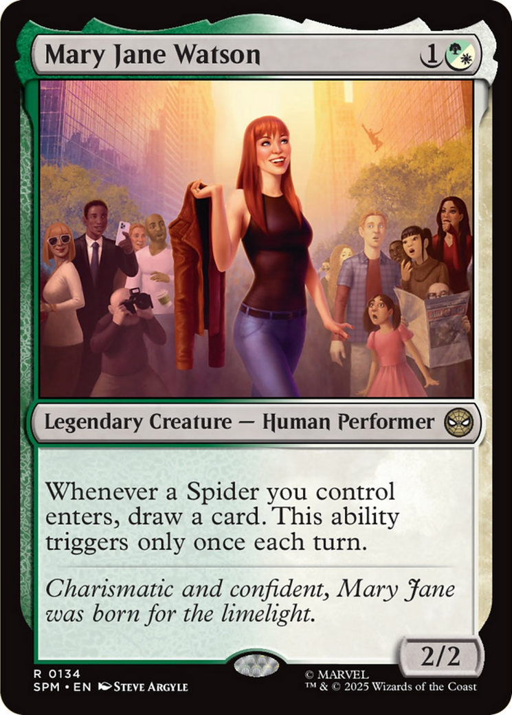 Mary Jane Watson - Rare Legendary Creature — Human Performer card from Marvel's Spider-Man