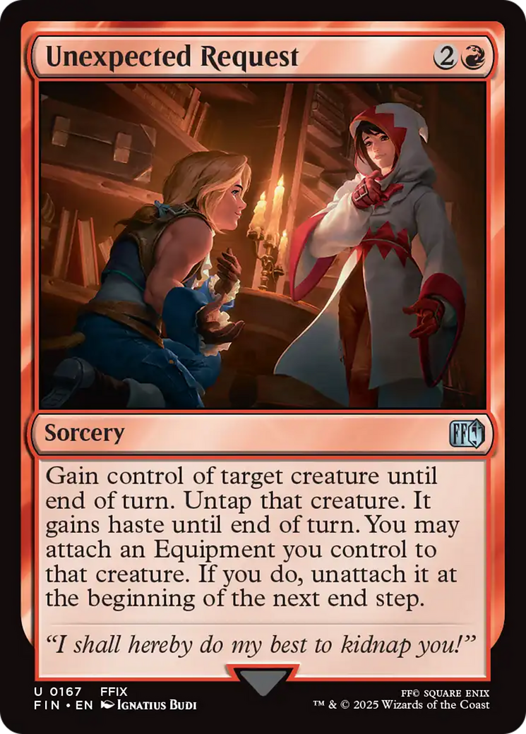 Unexpected Request - Uncommon Sorcery card from Final Fantasy