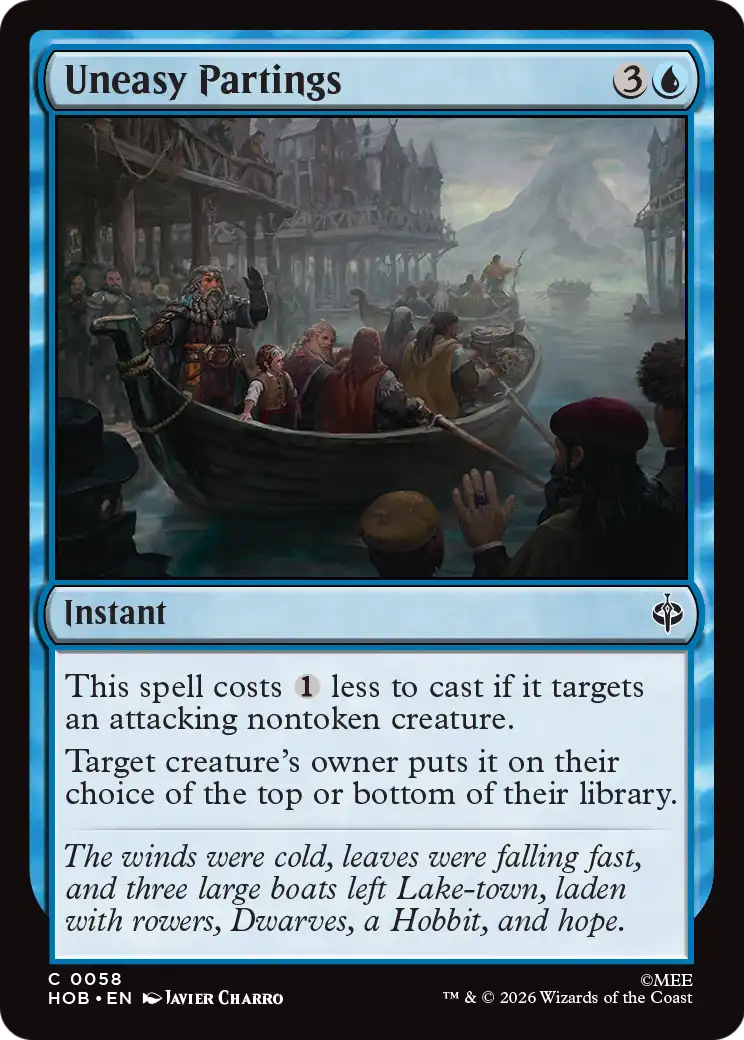 Uneasy Partings - Common Instant card from The Hobbit