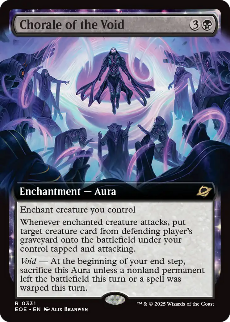 Chorale of the Void - Rare Enchantment — Aura card from Edge of Eternities