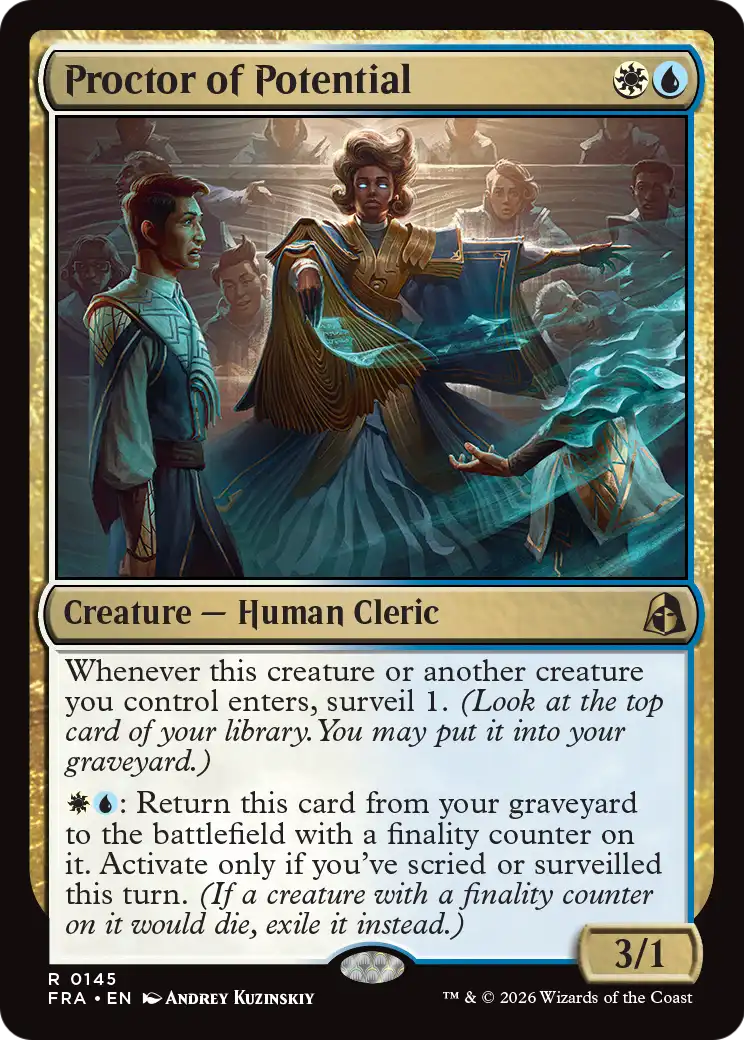 Proctor of Potential - Rare Creature — Human Cleric card from Reality Fracture