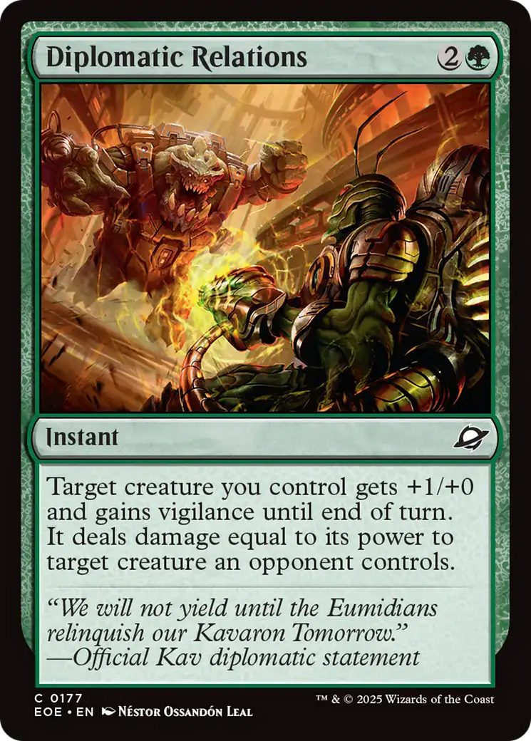 Diplomatic Relations - Common Instant card from Edge of Eternities