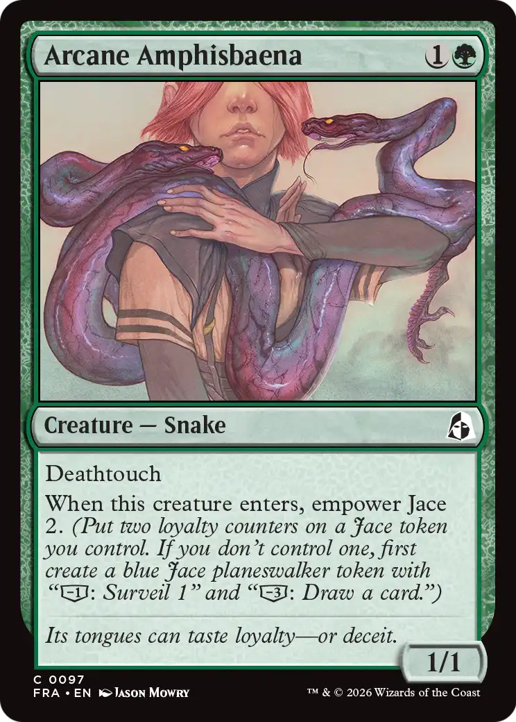 Arcane Amphisbaena - Common Creature — Snake card from Reality Fracture