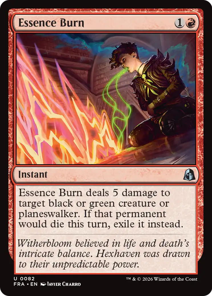 Essence Burn - Uncommon Instant card from Reality Fracture