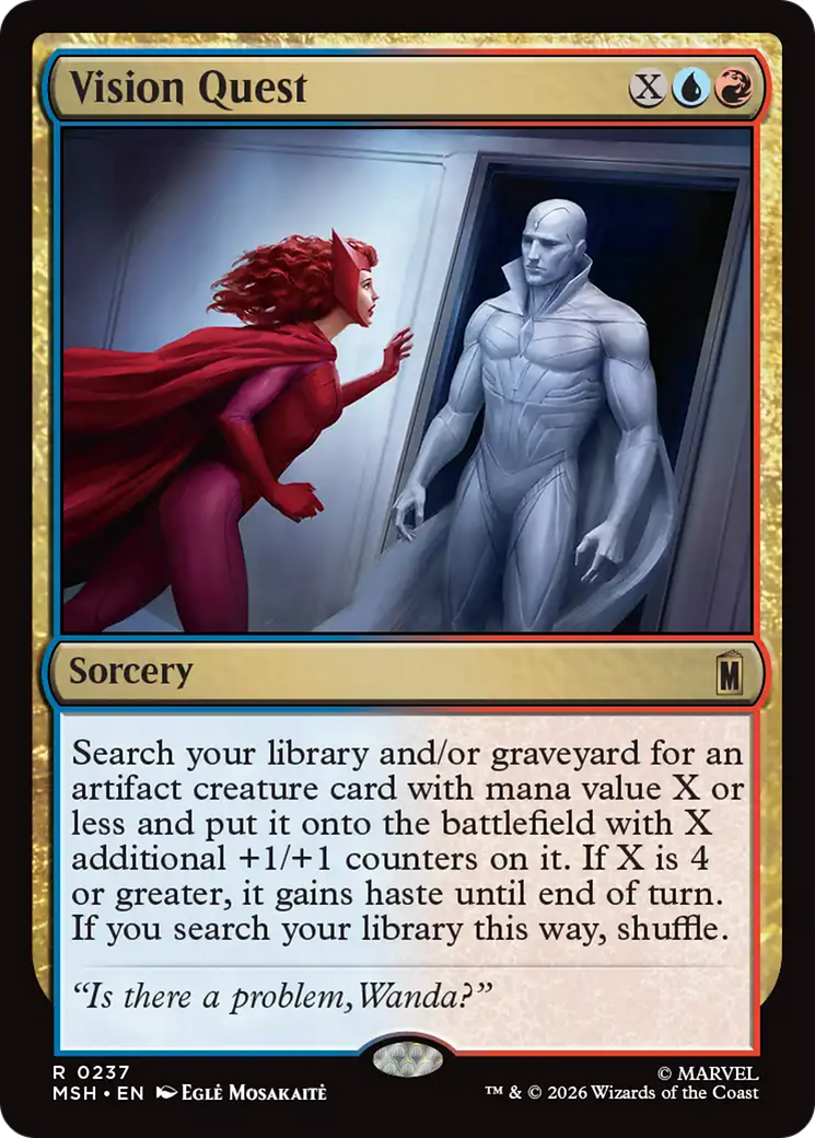 Vision Quest - Rare Sorcery card from Marvel Super Heroes