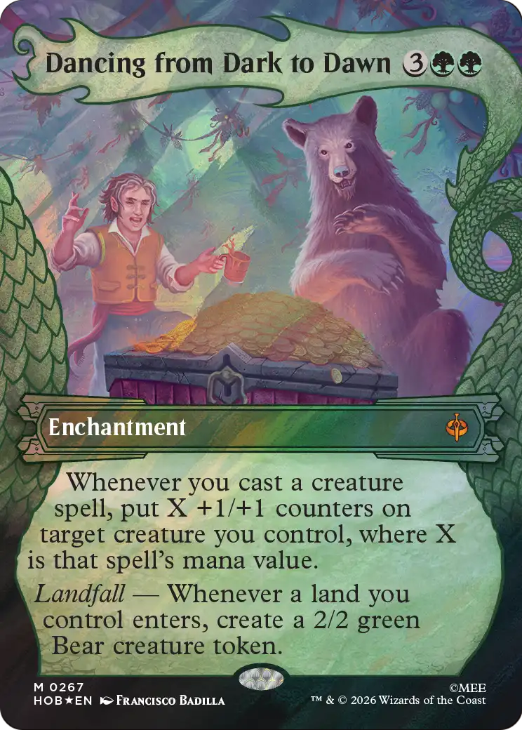 Dancing from Dark to Dawn - Mythic Enchantment card from The Hobbit