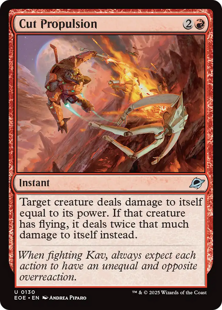 Cut Propulsion - Uncommon Instant card from Edge of Eternities