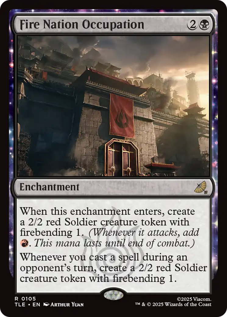 Fire Nation Occupation - Rare Enchantment card from Avatar: The Last Airbender Eternal