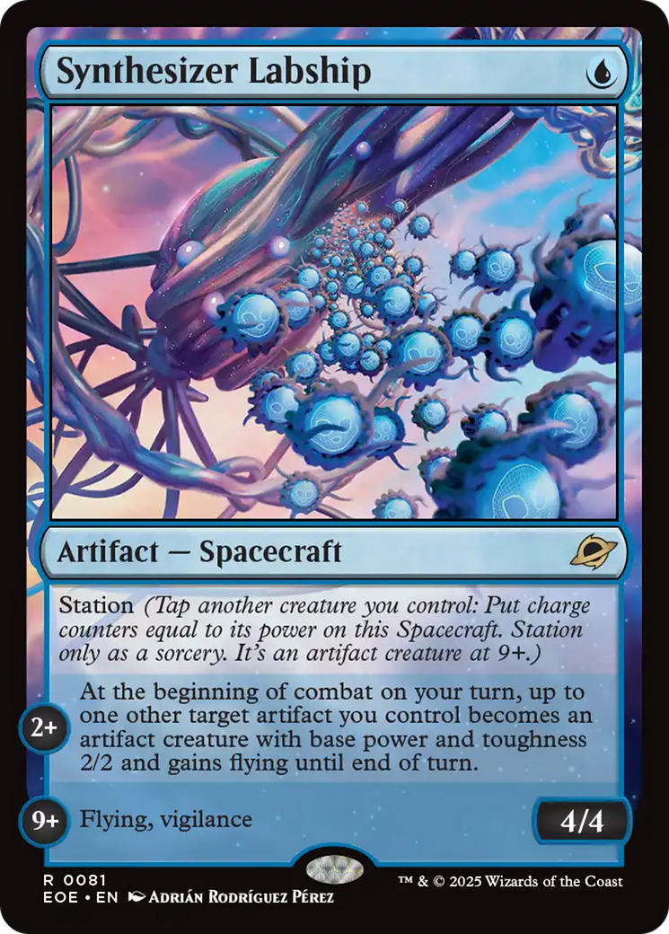 Synthesizer Labship - Rare Artifact — Spacecraft card from Edge of Eternities