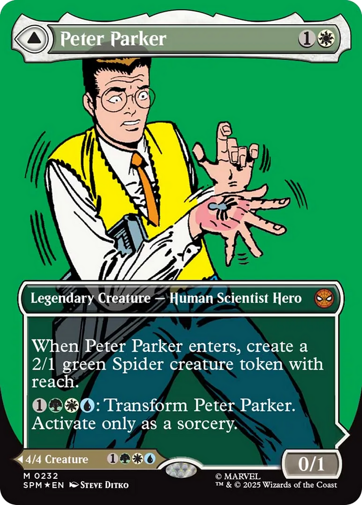 Peter Parker // Amazing Spider-Man - Mythic Legendary Creature — Spider Human Hero card from Marvel's Spider-Man