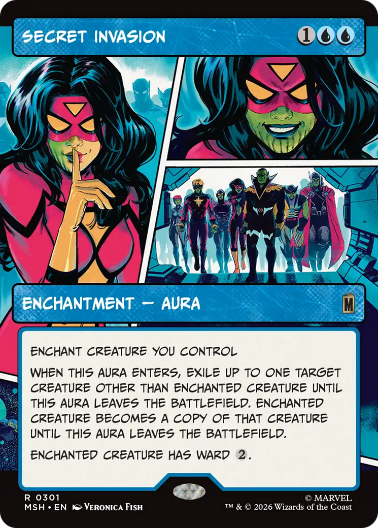 Secret Invasion - Rare Enchantment — Aura card from Marvel Super Heroes