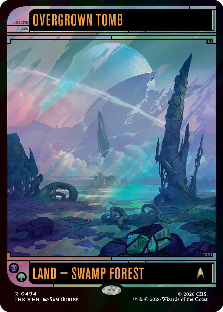 Overgrown Tomb - Rare Land — Swamp Forest card from Star Trek