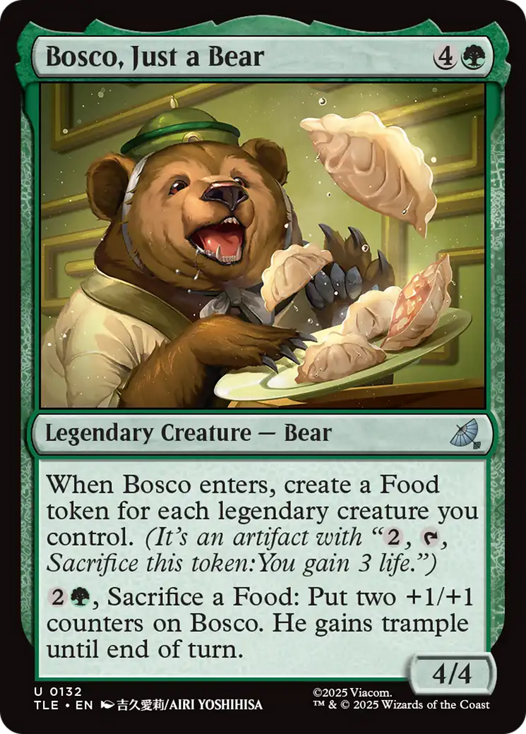 Bosco, Just a Bear - Uncommon Legendary Creature — Bear card from Avatar: The Last Airbender Eternal