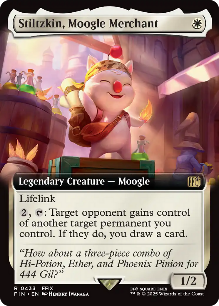 Stiltzkin, Moogle Merchant - Rare Legendary Creature — Moogle card from Final Fantasy