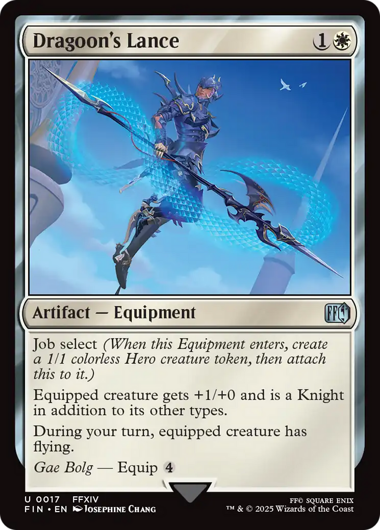 Dragoon's Lance - Uncommon Artifact — Equipment card from Final Fantasy