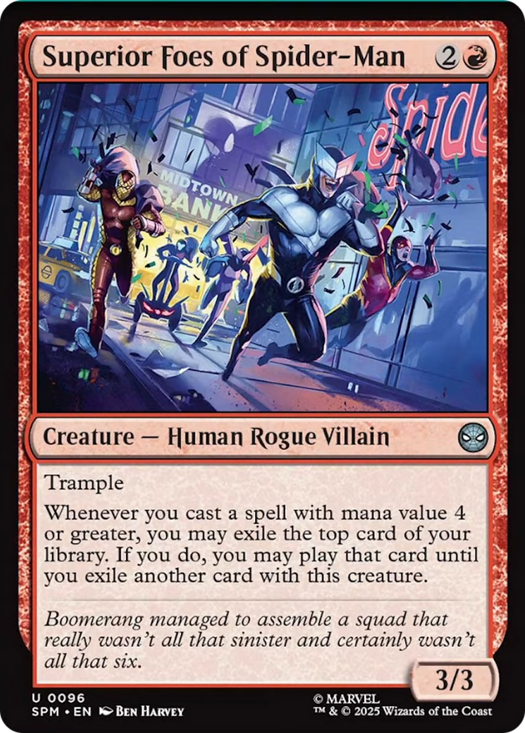 Superior Foes of Spider-Man - Uncommon Creature — Human Rogue Villain card from Marvel's Spider-Man
