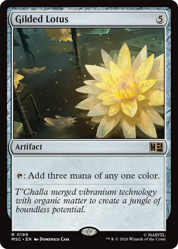 Gilded Lotus - Rare Artifact card from Marvel Super Heroes Commander