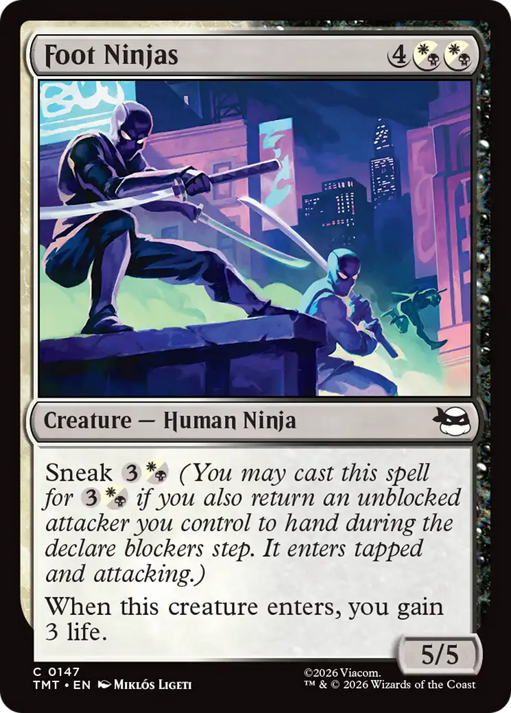 Foot Ninjas - Common Creature — Human Ninja card from Teenage Mutant Ninja Turtles