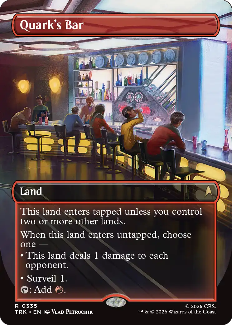 Quark's Bar - Rare Land card from Star Trek