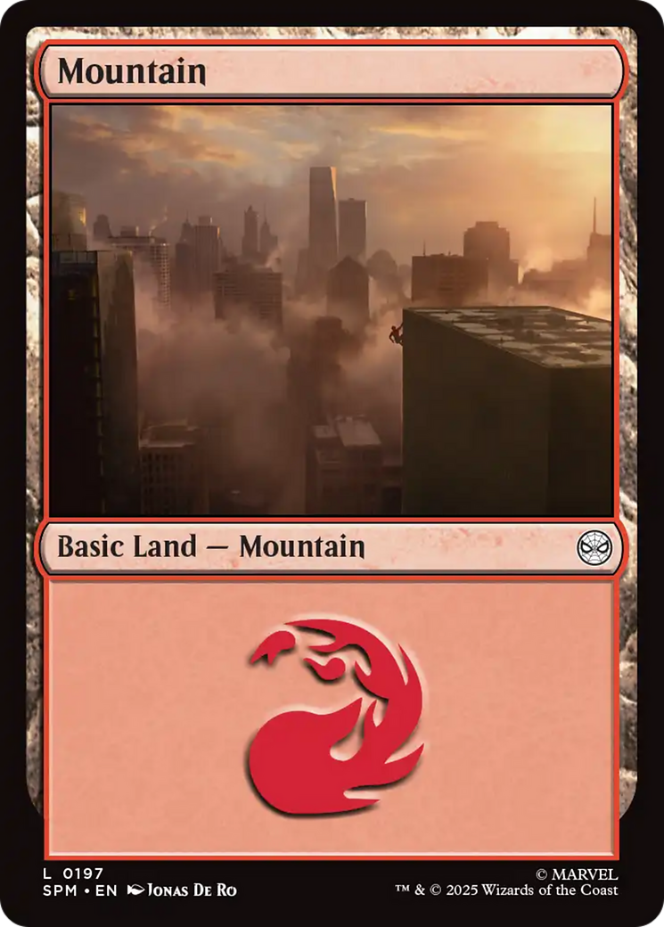 Mountain - Common Basic Land — Mountain card from Marvel's Spider-Man