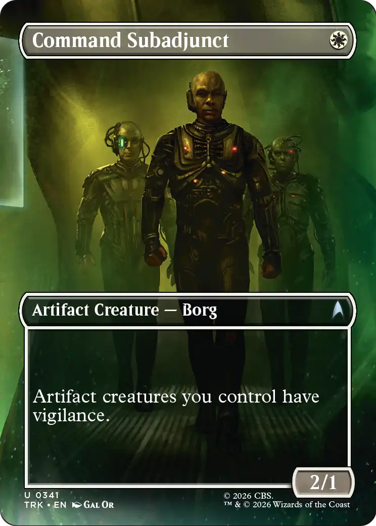 Command Subadjunct - Uncommon Artifact Creature — Borg card from Star Trek