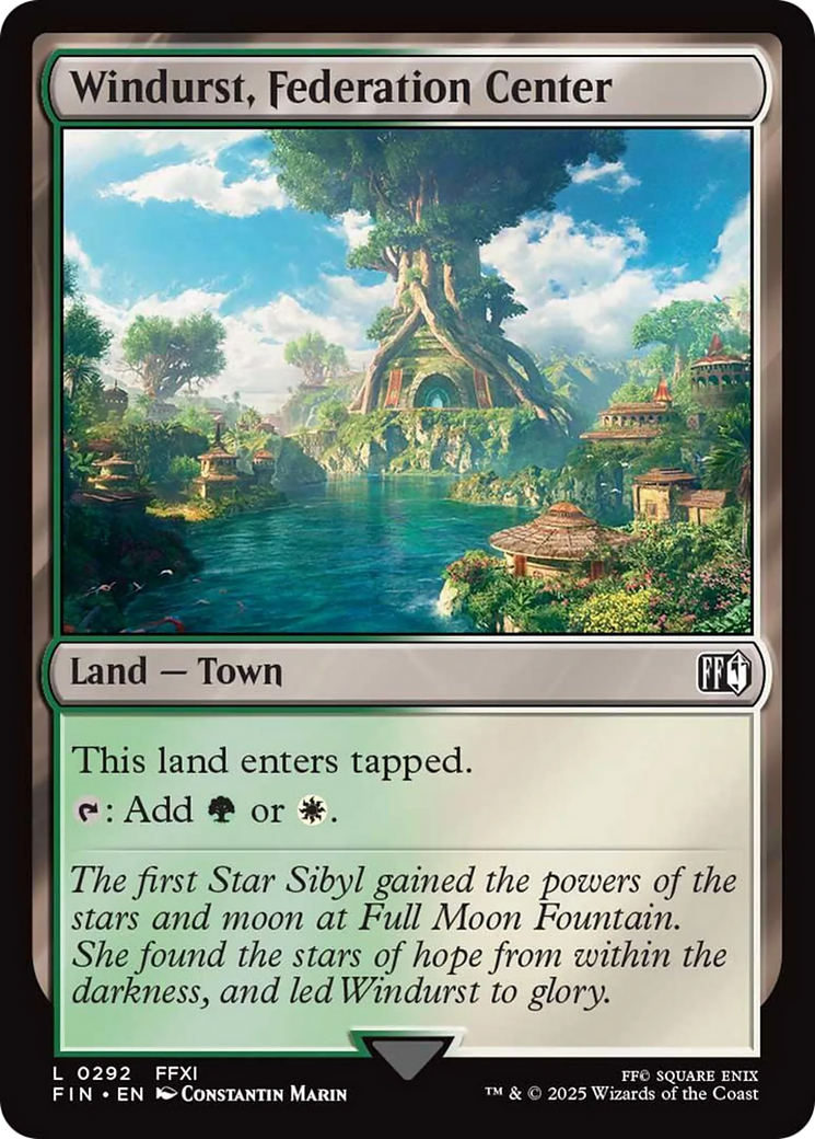 Windurst, Federation Center - Common Land — Town card from Final Fantasy
