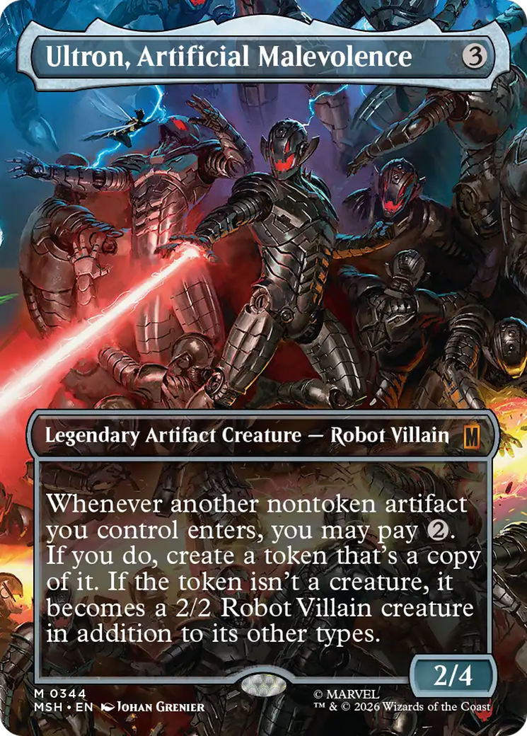 Ultron, Artificial Malevolence - Mythic Legendary Artifact Creature — Robot Villain card from Marvel Super Heroes