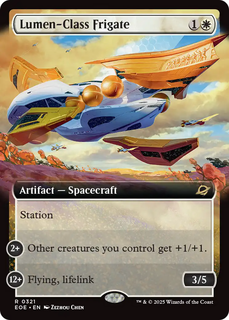 Lumen-Class Frigate - Rare Artifact — Spacecraft card from Edge of Eternities
