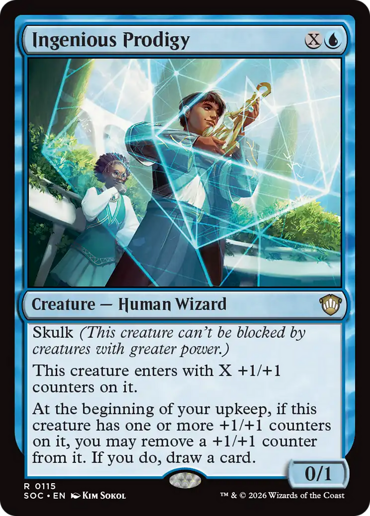 Ingenious Prodigy - Rare Creature — Human Wizard card from Secrets of Strixhaven Commander