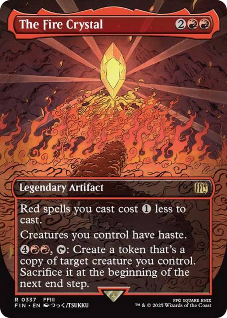 The Fire Crystal - Rare Legendary Artifact card from Final Fantasy