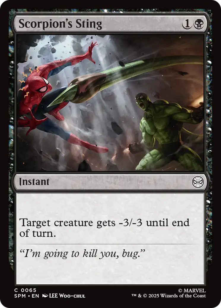 Scorpion's Sting - Common Instant card from Marvel's Spider-Man