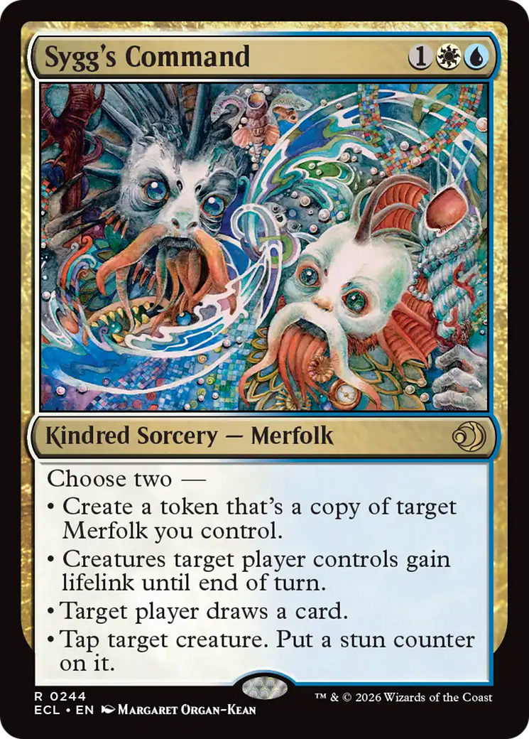 Sygg's Command - Rare Kindred Sorcery — Merfolk card from Lorwyn Eclipsed