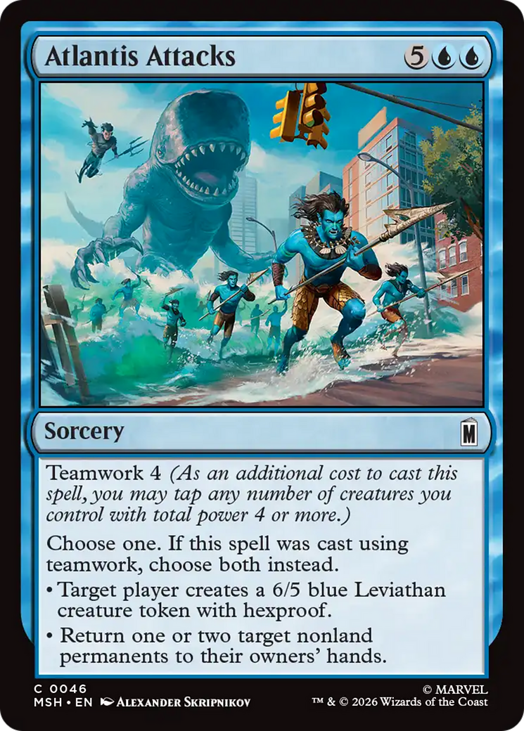 Atlantis Attacks - Common Sorcery card from Marvel Super Heroes