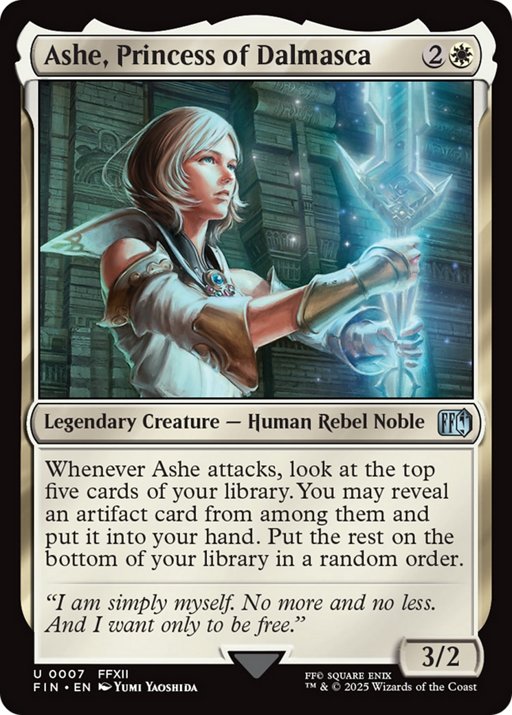 Ashe, Princess of Dalmasca - Uncommon Legendary Creature — Human Rebel Noble card from Final Fantasy