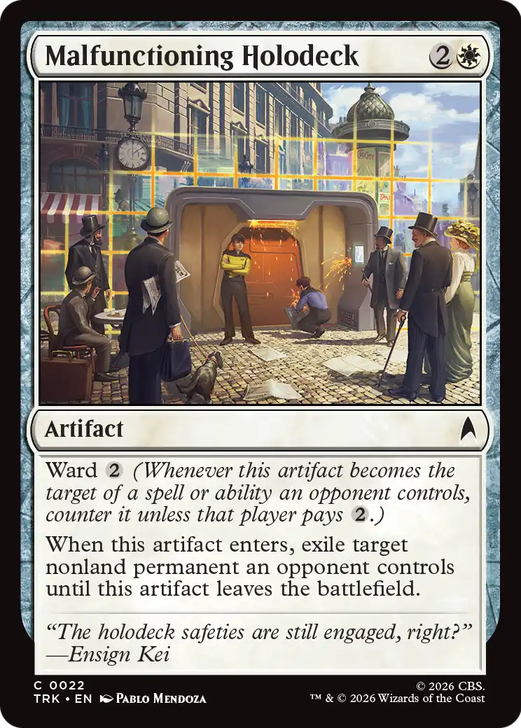 Malfunctioning Holodeck - Common Artifact card from Star Trek