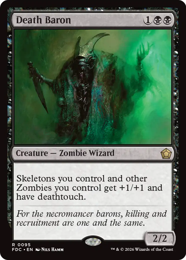Death Baron - Rare Creature — Zombie Wizard card from Foundations Commander