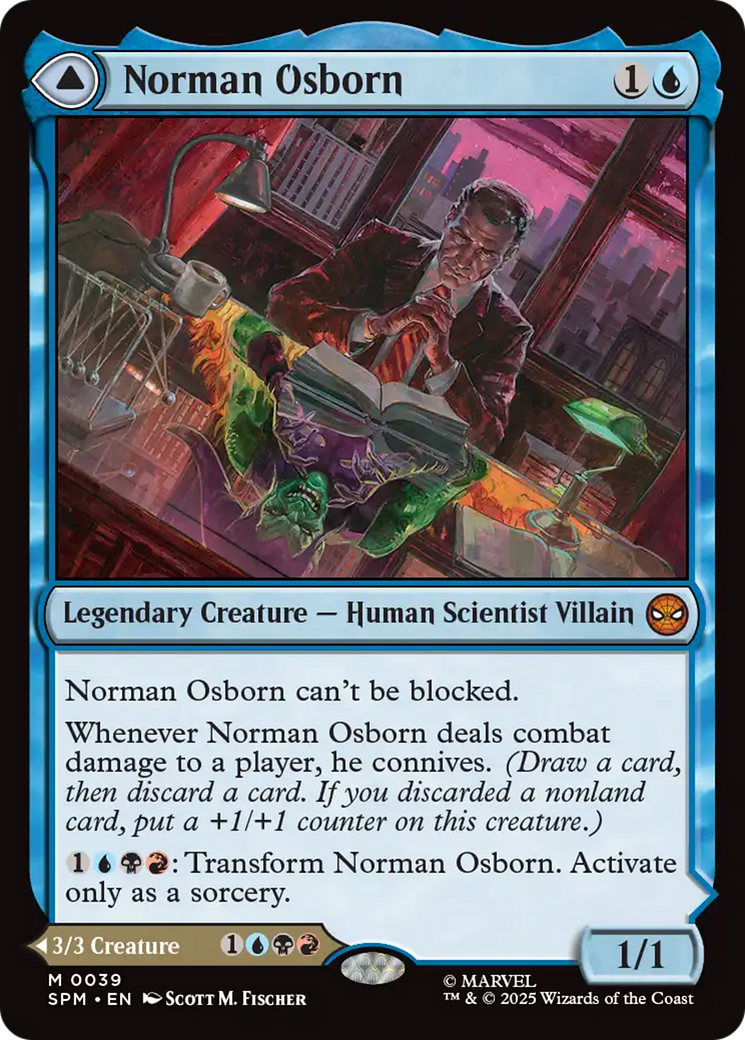 Norman Osborn // Green Goblin - Mythic Legendary Creature — Goblin Human Villain card from Marvel's Spider-Man