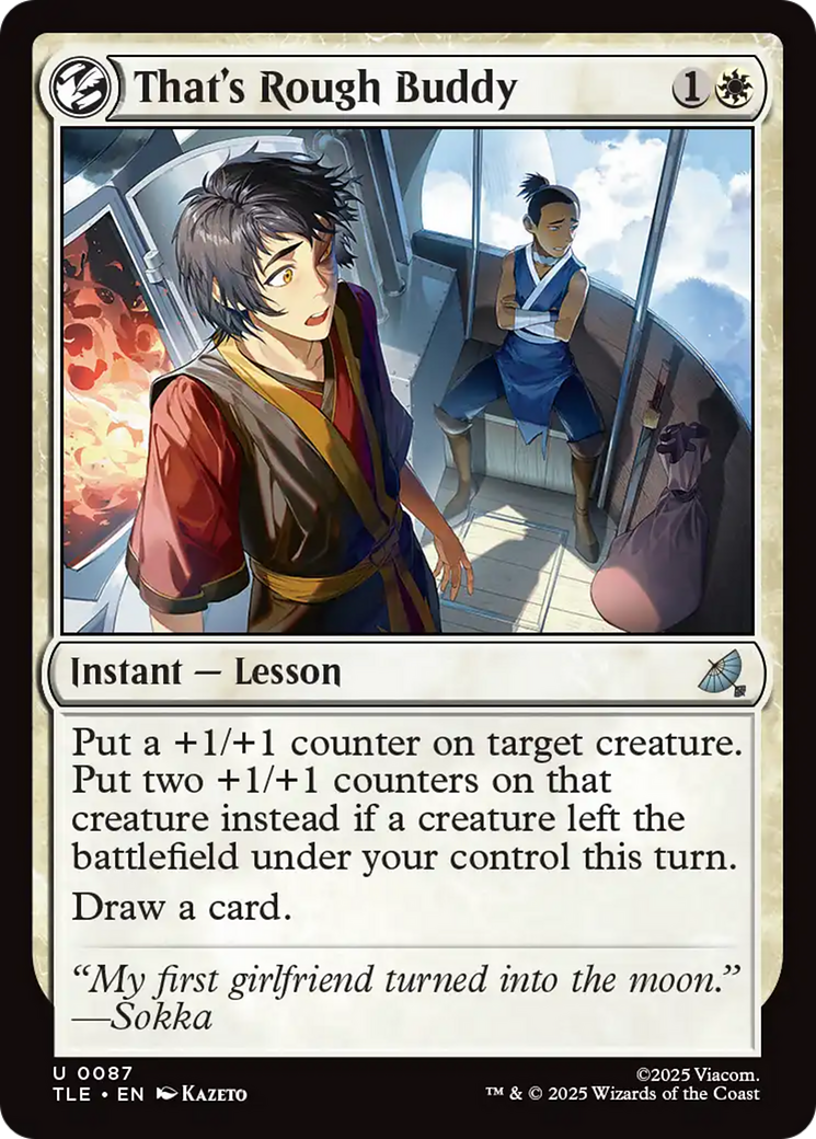 That's Rough Buddy - Uncommon Instant — Lesson card from Avatar: The Last Airbender Eternal