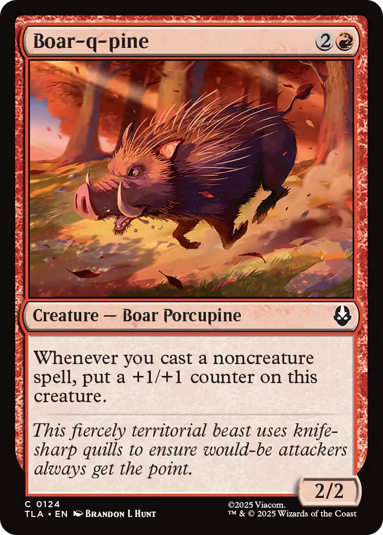 Boar-q-pine - Common Creature — Boar Porcupine card from Avatar: The Last Airbender